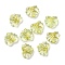 Plating Transparent Acrylic Beads, Golden Metal Enlaced, Leaf, Pale Goldenrod, 10.5x13x4.5mm, Hole: 1.8mm, about 1180pcs/500g