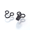 Iron Hook Clasps, Gunmetal, 8x6.5x3mm, Hole: 1.8mm, 6.5x7x0.5mm, Hole: 1.5mm