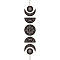 Moon Phase Wood Hanging Wall Decorations, with Cotton Thread Tassels, for Home Wall Decorations, Eye, 790mm