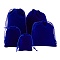 5 Style Rectangle Velvet Pouches, Candy Gift Bags Christmas Party Wedding Favors Bags, Dark Blue, 7~15x5~12cm, 40pcs/bag