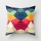 Nordics Classic Geometric Polyester Pillowcases, Car Sofa Cushion Waist Pillow, Square, Colorful, 450x450mm