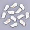 Natural Freshwater Shell Cabochons, Wing, Seashell Color, 14x7x2mm