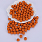 Round Silicone Focal Beads, Chewing Beads For Teethers, DIY Nursing Necklaces Making, Orange, 15mm, Hole: 2mm