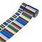 2Rolls 2 Styles Stripe Pattern Printed Polyester Grosgrain Ribbon, for DIY Bowknot Accessories, Colorful, 1roll/style