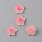 Spring Theme Translucent Resin Cabochons, Flower, Misty Rose, 16.5x18x7mm