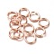 Eco-Friendly PVD Vacuum Plating & Long-Lasting Plated Brass Open Jump Rings, Rose Gold, 20 Gauge, 5x0.8mm, Inner Diameter: 3.4mm