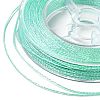 10 Rolls 10 Colors 6-Ply PET Polyester Metallic Thread OCOR-L046-03B-7