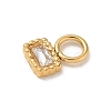 Ion Plating(IP) 304 Stainless Steel with Rhinestone Charms STAS-G351-11G-02-2