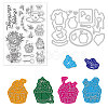 2Pcs 2 Style Carbon Steel Cutting Dies Stencils DIY-GL0001-50-1