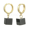 Natural Banded Agate(Dyed & Heated) Hoop Earrings EJEW-JE07035-4