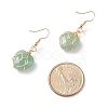 Gemstone Heart Dangle Earrings EJEW-JE04965-4