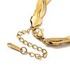 304 Stainless Steel Interlocking Herringbone Chain Bracelet for Men Women LS-BJEW-H554-01G-3
