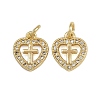 Brass Micro Pave Cubic Zirconia Pendants ZIRC-I367-05G-04-1