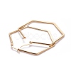 201 Stainless Steel Angular Hoop Earrings X-EJEW-F205-13G-B-2