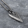 Vintage Alloy Viking Arrow Pendant Necklaces for Men WG8815F-01-3