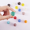 18Pcs 9 Colors Handmade Gold Sand Lampwork Beads LAMP-SZ0001-05-6