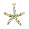 Brass Micro Pave Sky Blue Cubic Zirconia Pendants CU-CBA4A93-01F-G-1