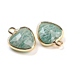 Natural Amazonite Faceted Heart Charms G-Q006-07G-11-2