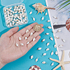 100Pcs 2 Colors Natural Trumpet Shell Pendants PALLOY-GA00041-3