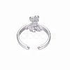 Non-Tarnish 304 Stainless Steel 12 Constellations/Zodiac Signs Open Cuff Ring for Women RJEW-S405-156P-3