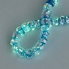 Luminous Handmade Silver Foil Glass Beads Strands FOIL-N029-02B-08-2