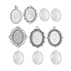 DIY Blank Tibetan Style Alloy Pendant Making Kit DIY-FS0005-76B-4