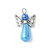 Angel Acrylic Imitation Pearl Pendants PALLOY-TAC0047-2