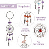 20Pcs 10 Style Natural Chip Gemstone Keychain KEYC-KS0001-05-4