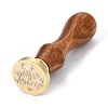 Brass Retro Wax Sealing Stamp AJEW-F045-C13-2