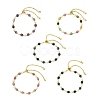 Adjustable Natural Gemstone & Cultured Freshwater Pearl Beads Slider Bracelets for Women BJEW-JB13609-2