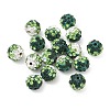 Handmade Polymer Clay Rhinestone Beads RB-CBAFAF8-01I-1