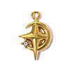 304 Stainless Steel & Rhinestone Pendants STAS-OY015-68G-1