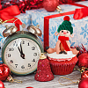 48Pcs 6 Style Christmas Mini Knitting Wool Yarn Scarf & Hats AJEW-FH0003-79-7