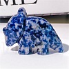 Natural Blue Spot Jasper Carved Healing Rhinoceros Figurines PW-WG88972-03-1