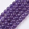 Natural Amethyst Bead Strands G-J376-20-6mm-1