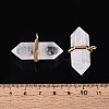 Natural Quartz Crystal Double Terminal Pointed Pendants G-N345-09A-4