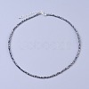 Terahertz Stone Beaded Necklaces NJEW-K114-B-A22-1