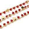 Handmade Glass Beaded Chains CHC-I038-14G-02-1