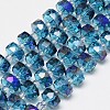 Electroplate Glass Beads Strands EGLA-Q083-6mm-A02-1