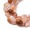 Natural Red Rabbit Fur Rutilated Quartz Beads Strands G-K395-A03-02-4