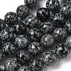 Natural Snowflake Obsidian Beads Strands G-F818-A10-16mm-2