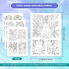 4 Sheets 11.6x8.2 Inch Stick and Stitch Embroidery Patterns DIY-WH0455-037-2