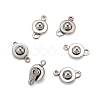 Tarnish Resistant 201 Stainless Steel Snap Clasps STAS-K148-11-1