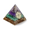 Orgonite Pyramid Resin Energy Generators DJEW-D013-04B-2