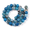 Dyed Natural Dragon Veins Agate Beads Strands G-Q462-128C-8mm-2