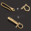 U-Shaped Brass Key Hook Shanckle Clasps KK-PH0004-97B-5
