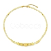 Natural Golden Silk Jade Round Graduated Beaded Necklaces NJEW-JN06330-2