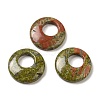 Natural Unakite Pendants G-T122-76F-1