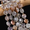 Natural Purple Phantom Quartz Purple Lodolite Quartz Beads Strands G-C116-A184-01-1