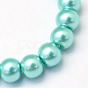 Baking Painted Pearlized Glass Pearl Round Bead Strands X-HY-Q003-6mm-65-2